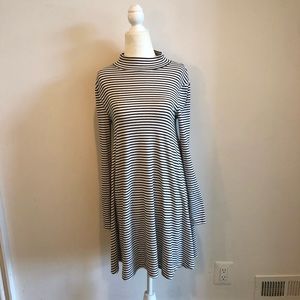 Blank And white striped mink pink dress